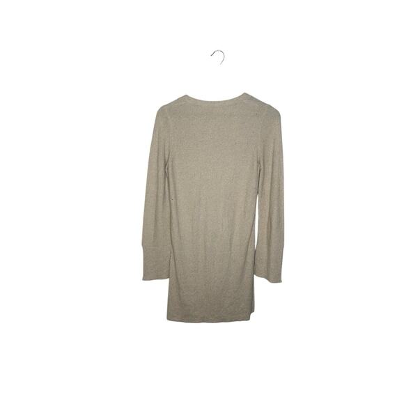 FREE PEOPLE XS Ivory Criss Cross Long Sleeve Pullover Sweater Tunic Top Oversize - Picture 2 of 2